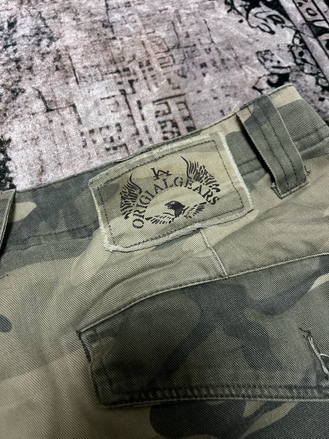 빅포켓 디테일 카모 카고팬츠 하프 상품이미지7