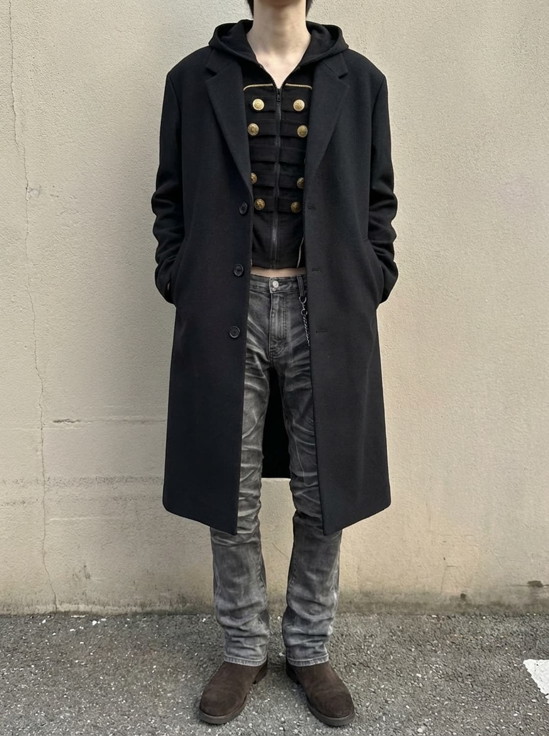 Anap 크롭 나폴레옹 후드집업 상품이미지1