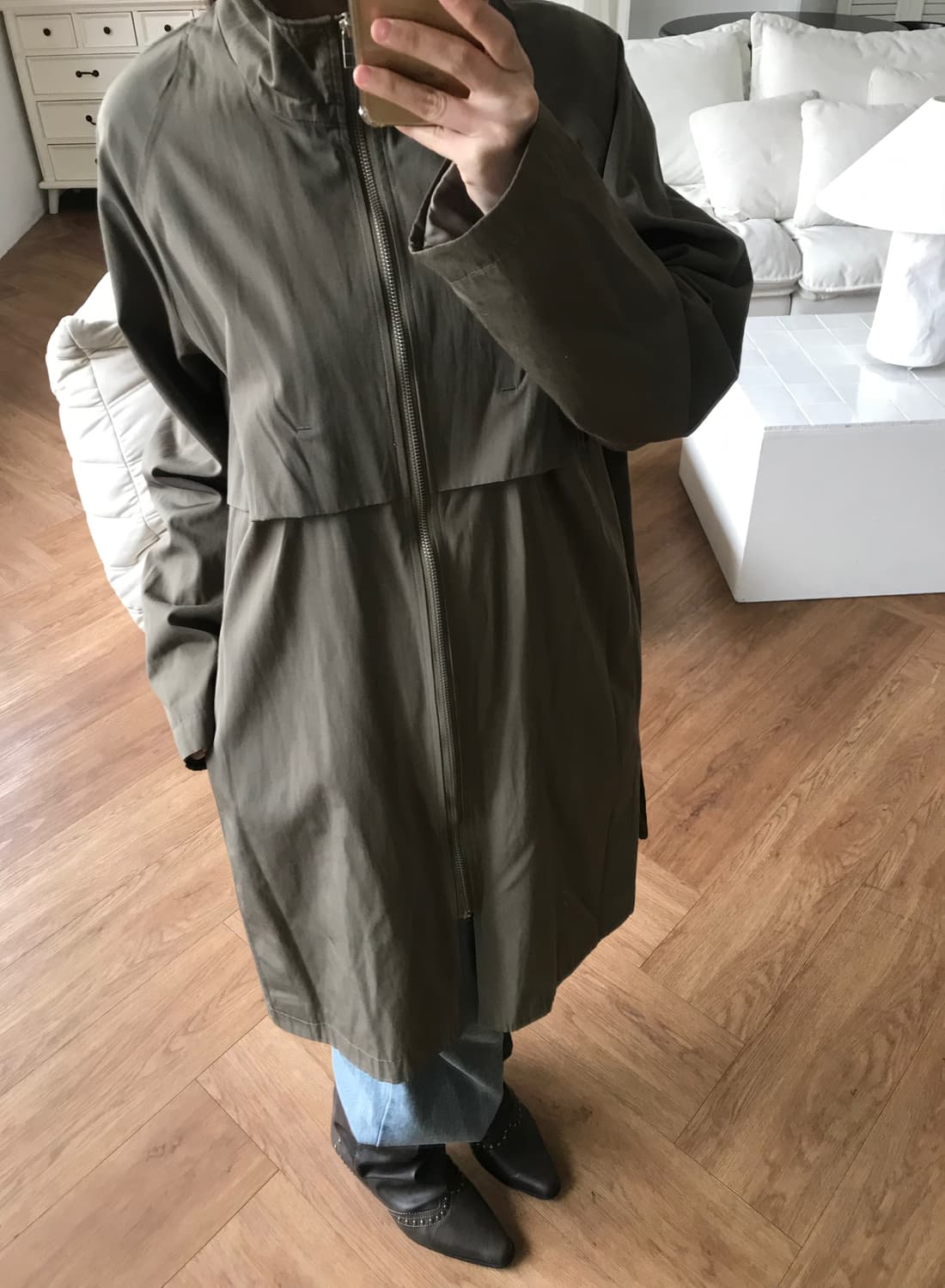 vintage trench zip coat 상품이미지4