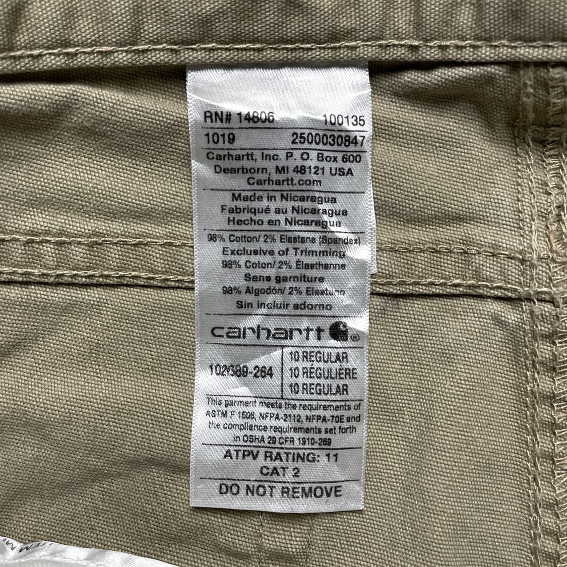 CARHARTT 칼하트 베이지 유틸리티 워크팬츠 A01086 상품이미지10