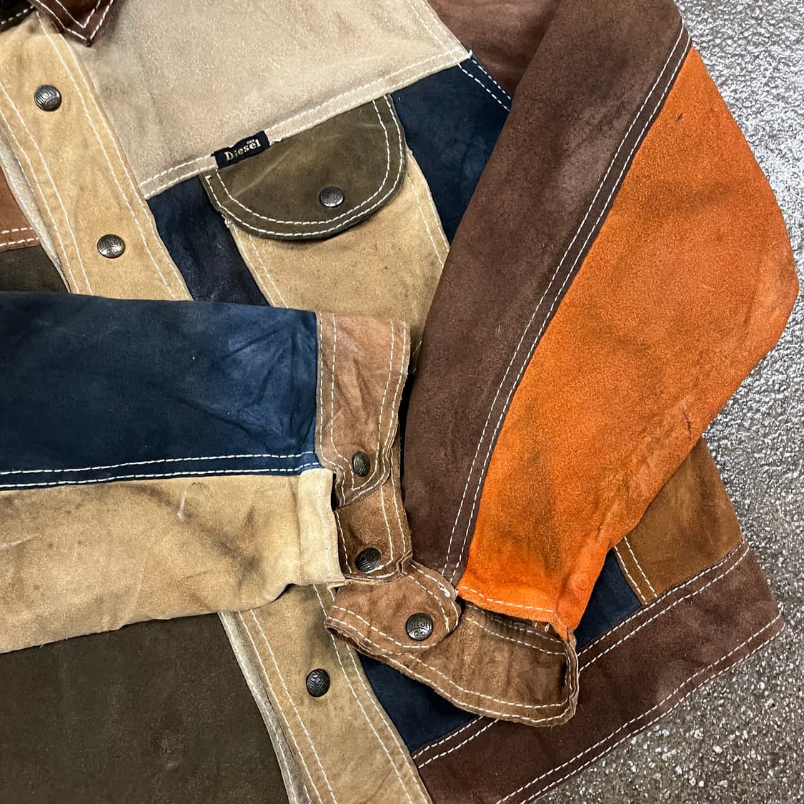 90s Diesel 리버시블 스웨이드 트러커 자켓 (105) 상품이미지6