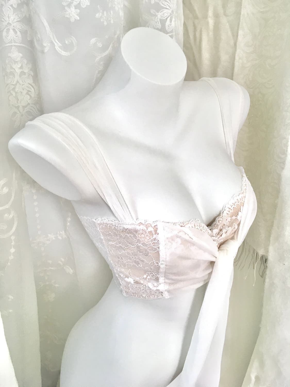 레이스 페어리 크롭 슬리브리스  상품이미지4