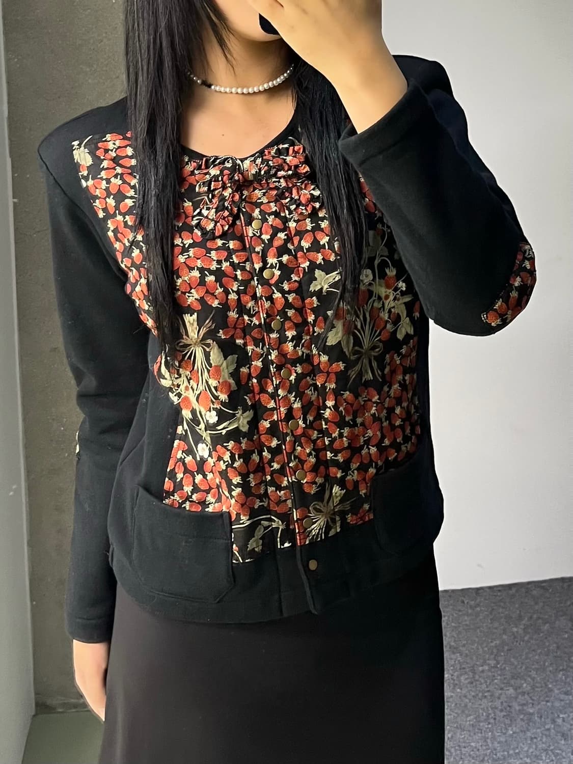 핑크하우스 스트로베리 리본 가디건 상품이미지1