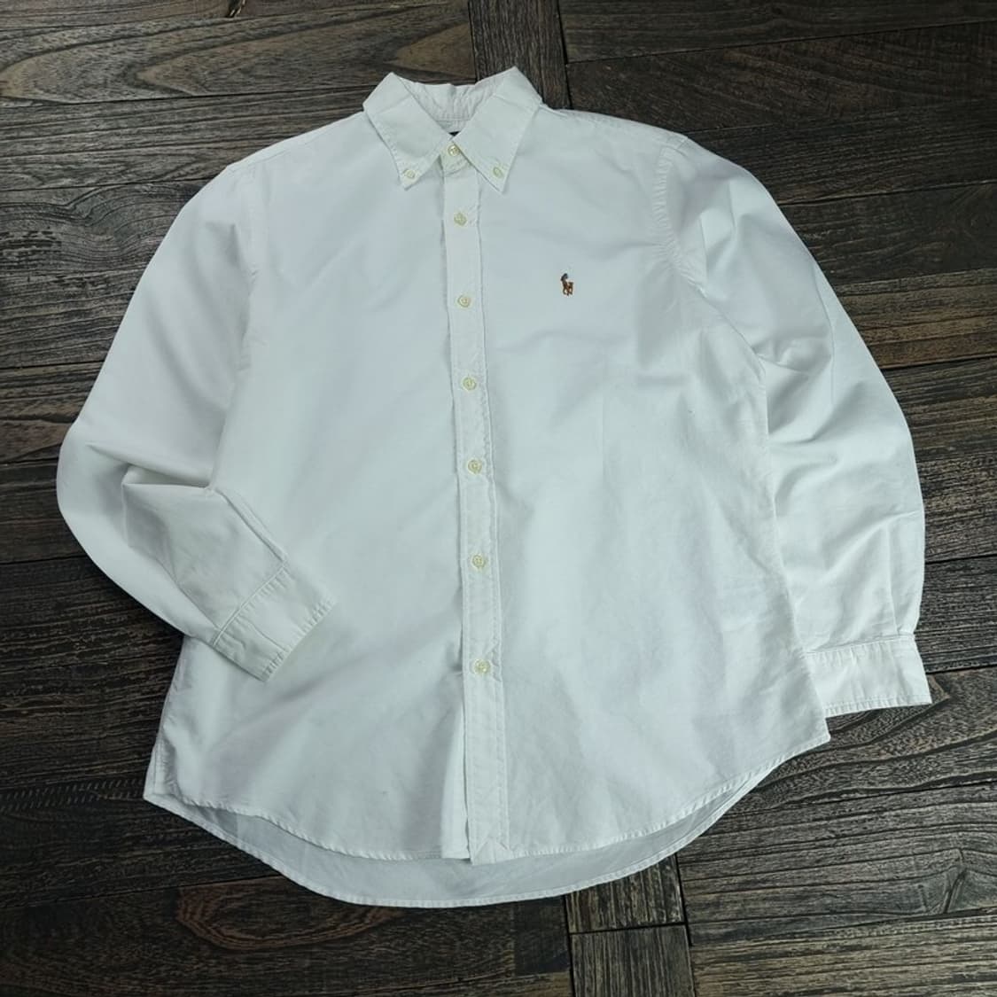 [폴로 랄프로렌] 포니 로고 자수 커스텀핏 셔츠 화이트 M18938 상품이미지1