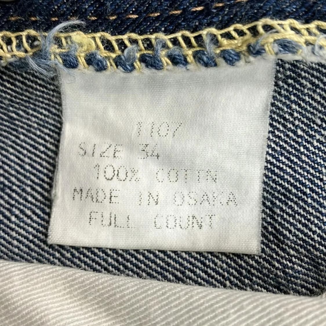 풀카운트 빈티지 1107 워시드 데님 팬츠 상품이미지4