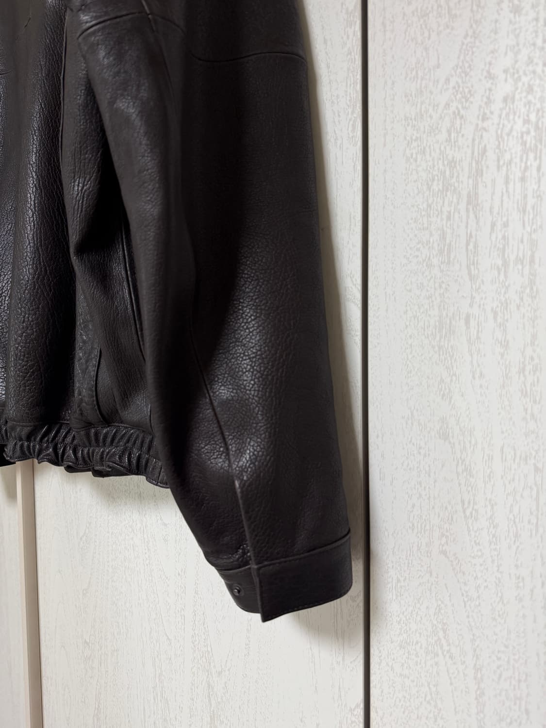 [S] 유스/ 하이넥 레더 블루종 상품이미지4