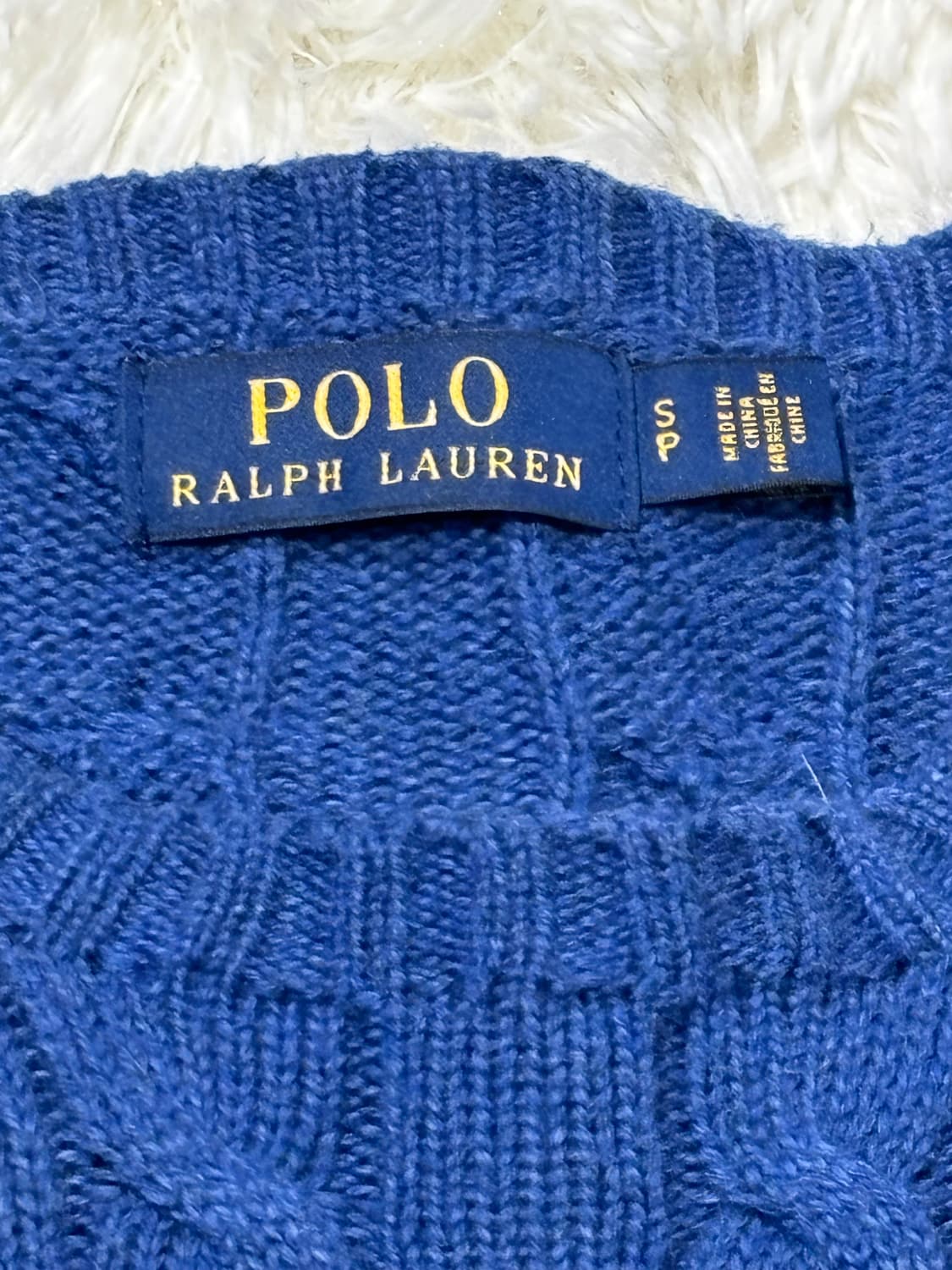 폴로랄프로렌 블랙포니 블루 케이블 니트 상품이미지5
