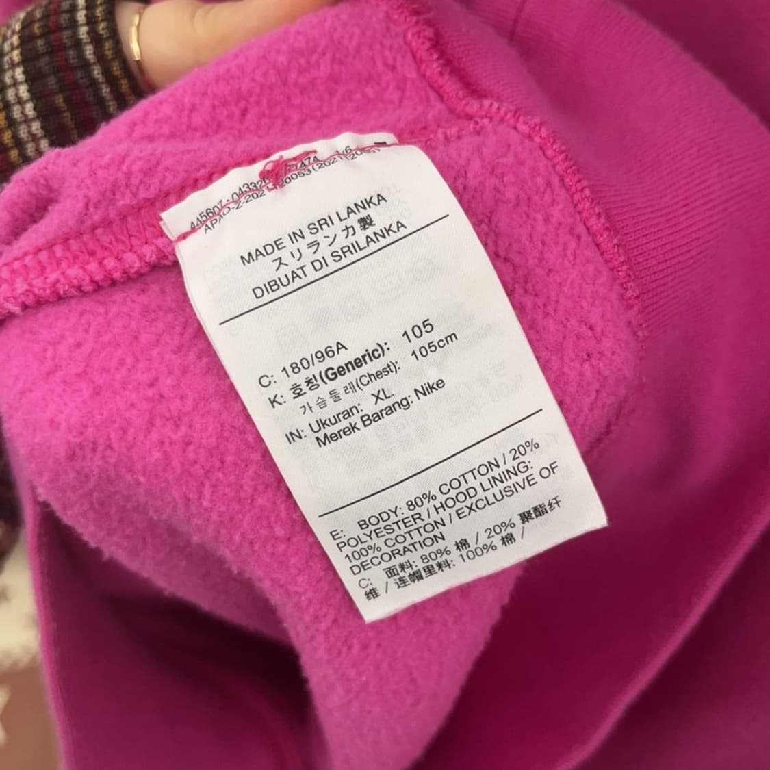 나이키 NSW 클럽 플리스 풀오버 Y2K 핫핑크 후드티 XL C09573 상품이미지6