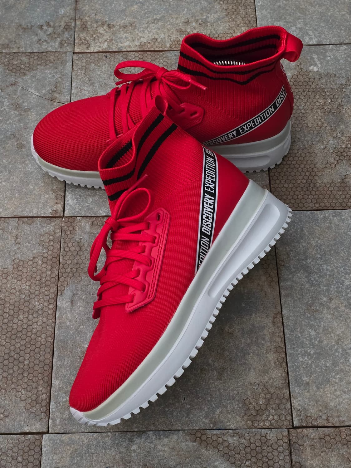 (240)디스커버리 에일리 하이퍼 니트 1.0 레드 상품이미지3