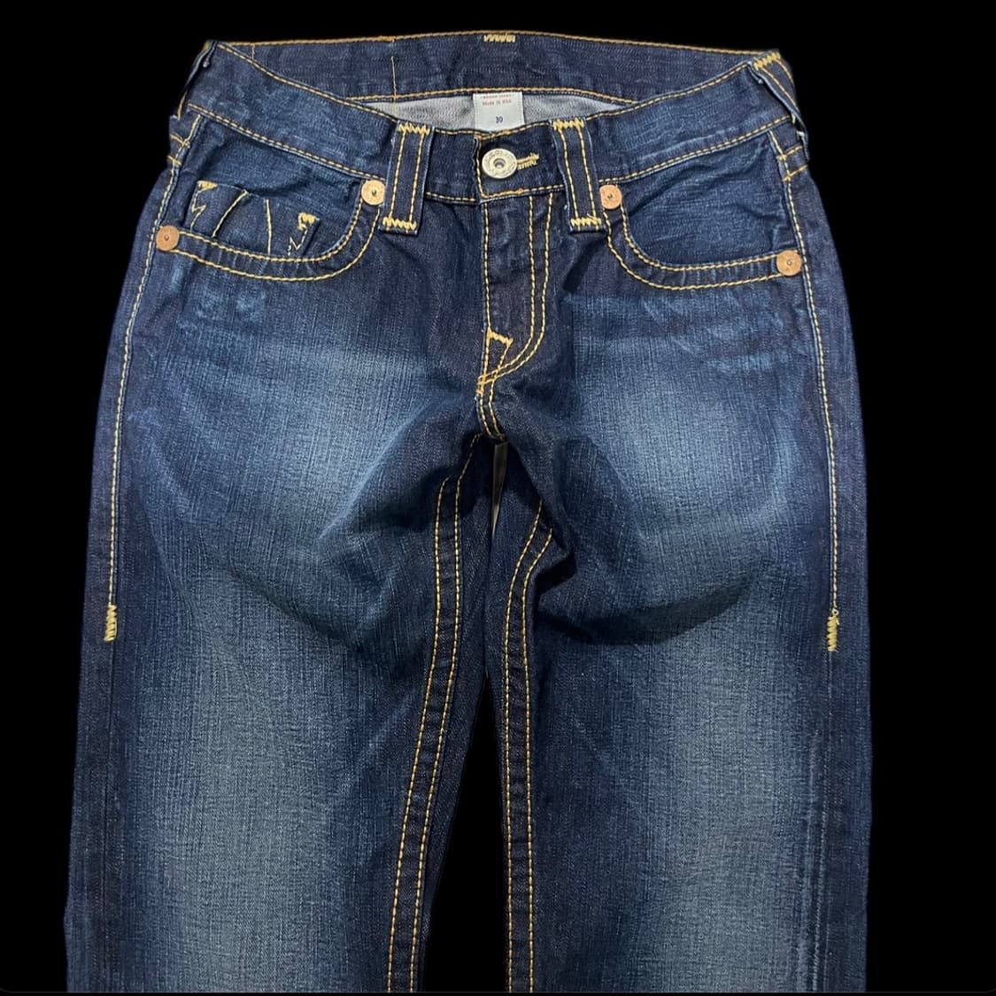 트루릴리전 usa 스트레이트핏 레더패치 상품이미지2