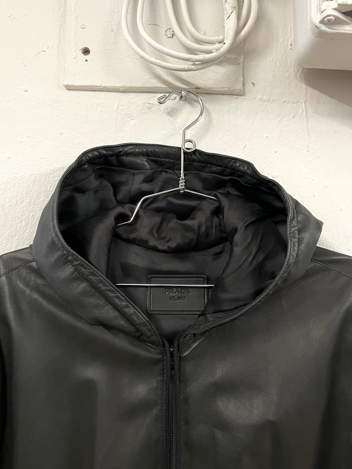 프라다 2010SS 런웨이 레더 후드 자켓 상품이미지2