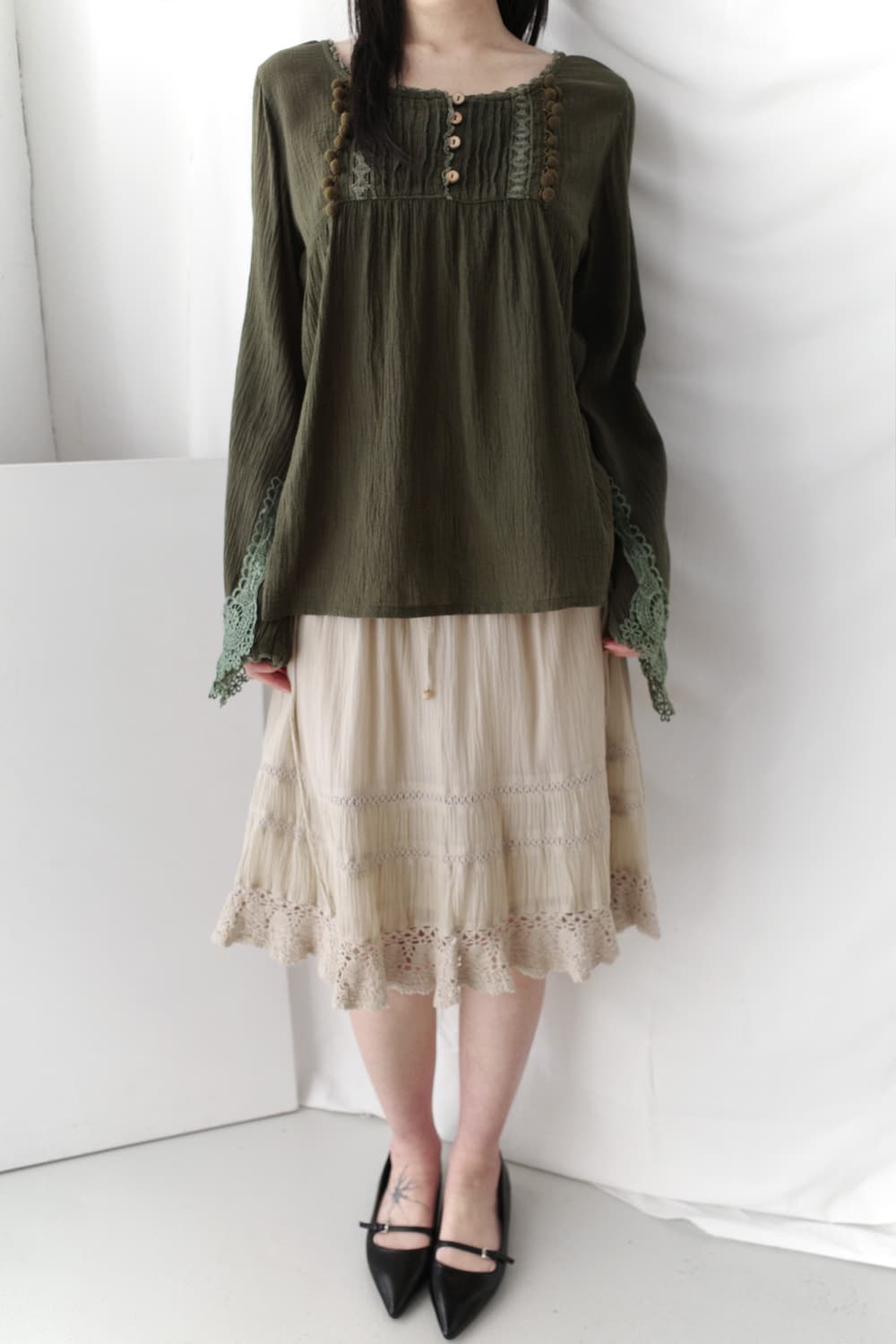 crochet lace skirt 상품이미지5