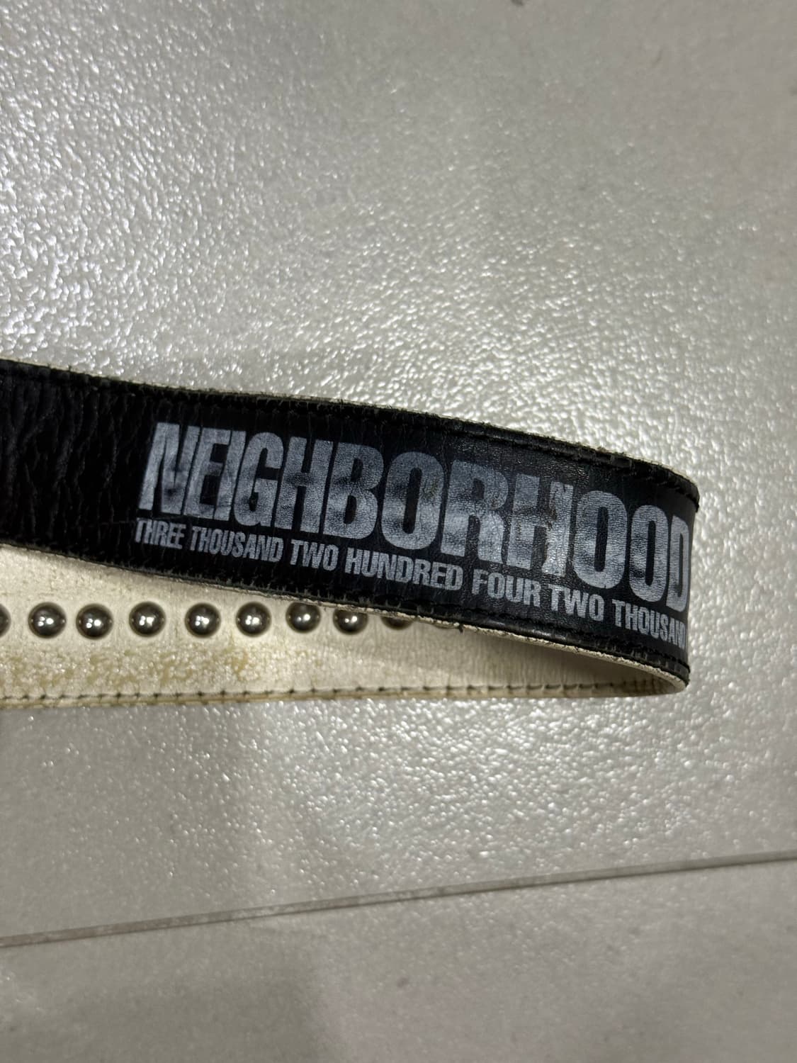 네이버후드 아카이브 스터드 가죽 벨트 상품이미지3