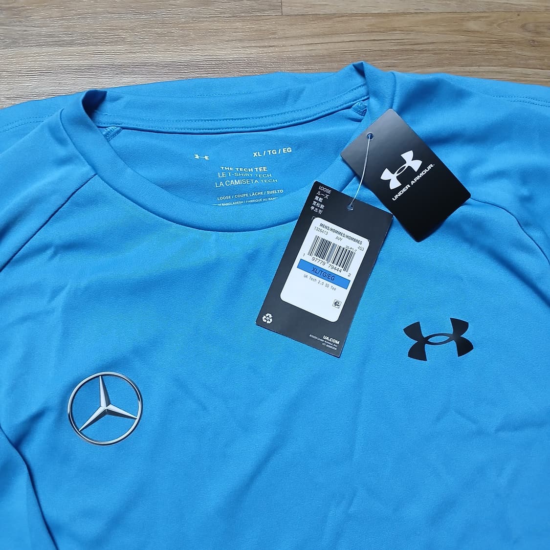 택붙은 미사용 underarmour 벤츠 언더아머 반팔티 기능티 상품이미지1