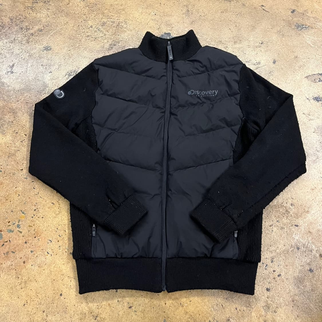 [정품/95] 디스커버리 블랙 패딩 니트집업 b17 상품이미지2