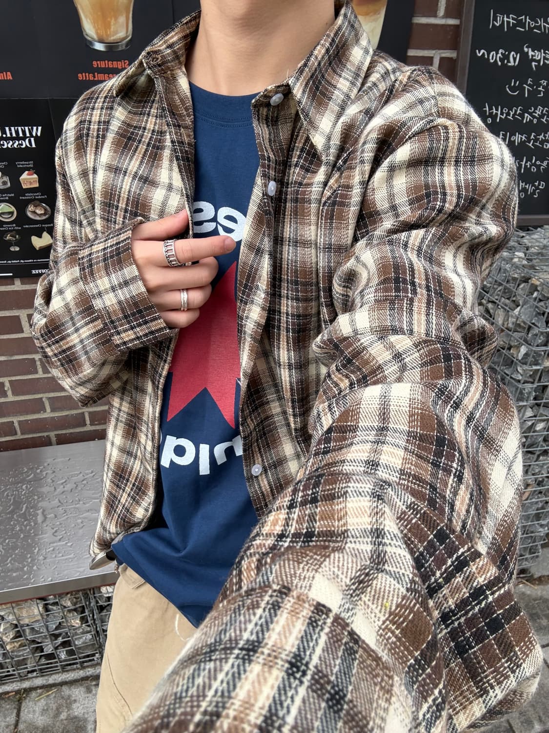 마이딥블루메모리즈 Mm FRONT ROUND T-SHIRTS (NAVY) 상품이미지4