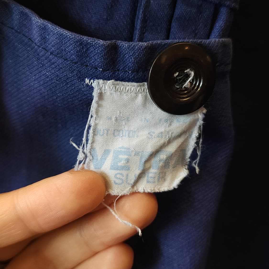 60s 프렌치 워크자켓 프렌치자켓 페이딩 블루 44 상품이미지9