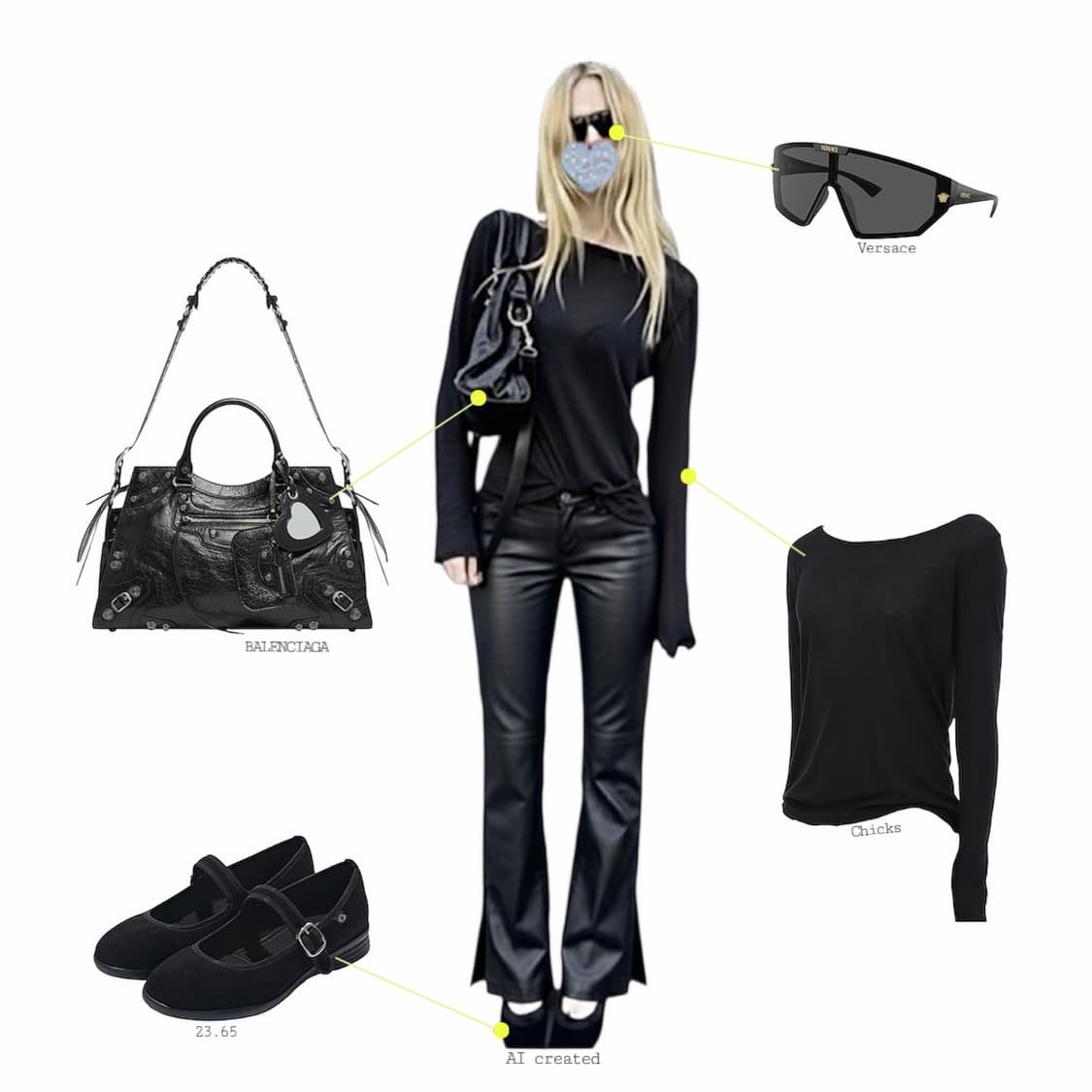 앤더슨벨 사이드슬릿 부츠컷 레더 트라우저 상품이미지2