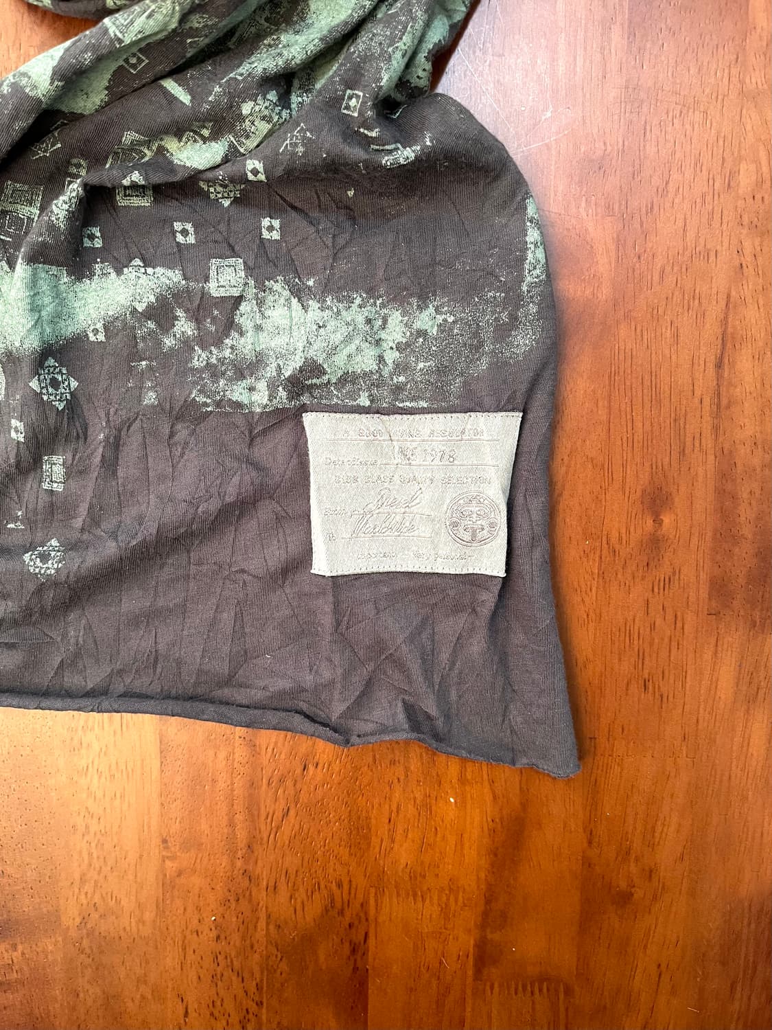 디젤 주름 그래픽 스카프 상품이미지5