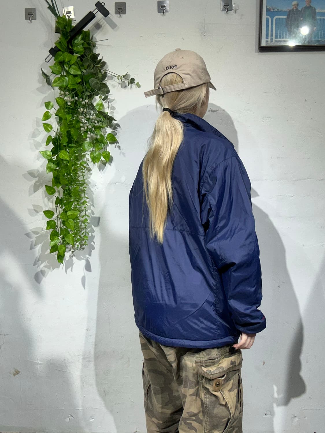 컬럼비아 네이비 레드 양면 리버시블 타탄 체크 자켓  상품이미지3