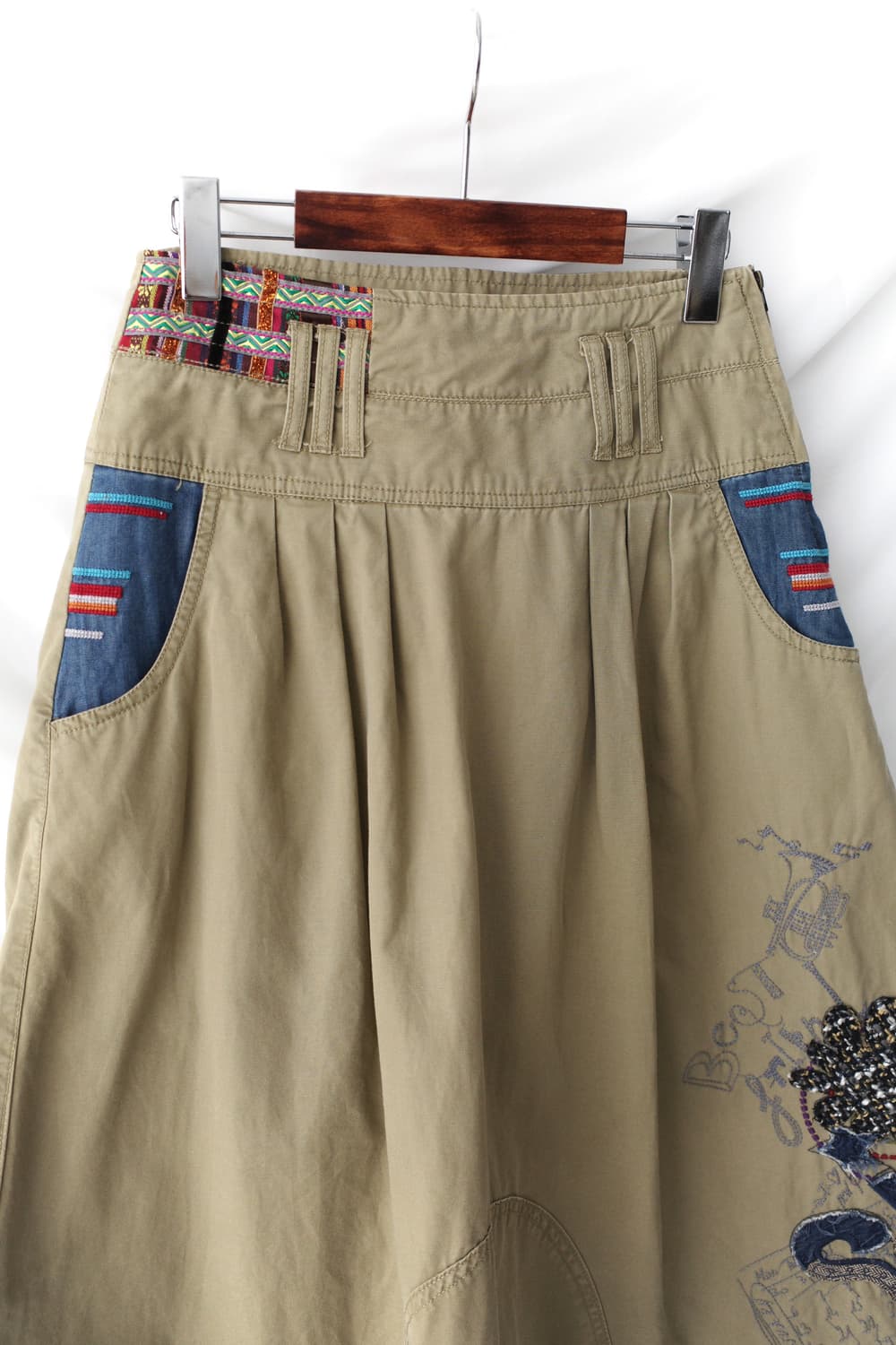 desigual) check embroidery skirt 상품이미지3