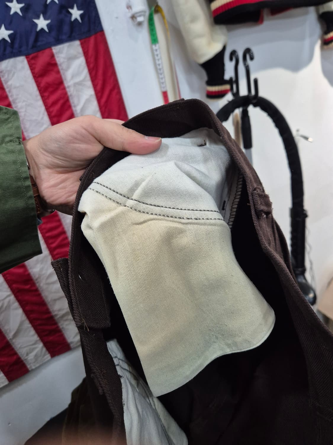 80s 리바이스 Made In USA 브라운 부츠컷 메카닉 팬츠 상품이미지7