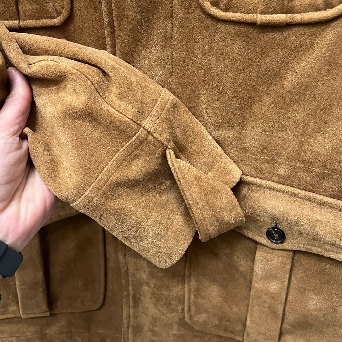 VTG 클래식 바이 라쿤 퀼팅 스웨이드 자켓 L 상품이미지4