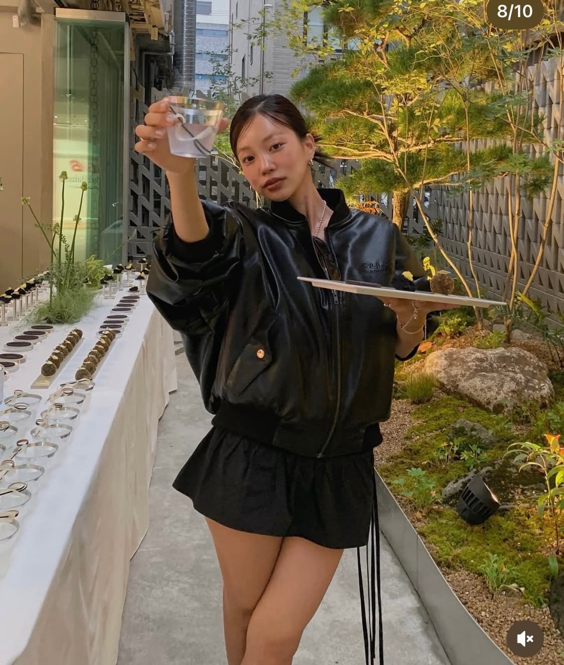 슬로우가먼츠 패딩 레더 봄버 자켓 MA-1 (설쁘 착용) 상품이미지3