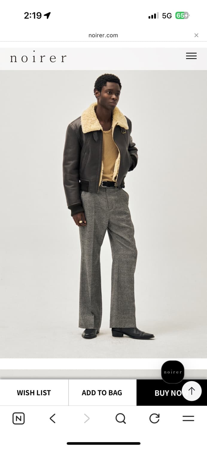 (사이즈교환)50->52노이어 무스탕 상품이미지1