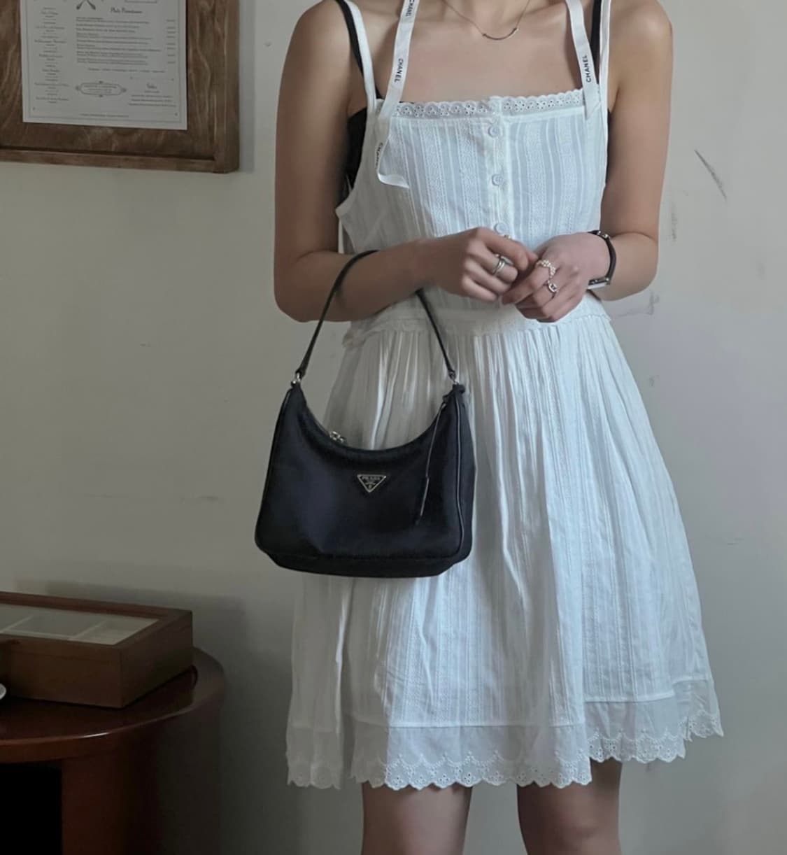 빈티지 레이스 슬리브리스 원피스 상품이미지2