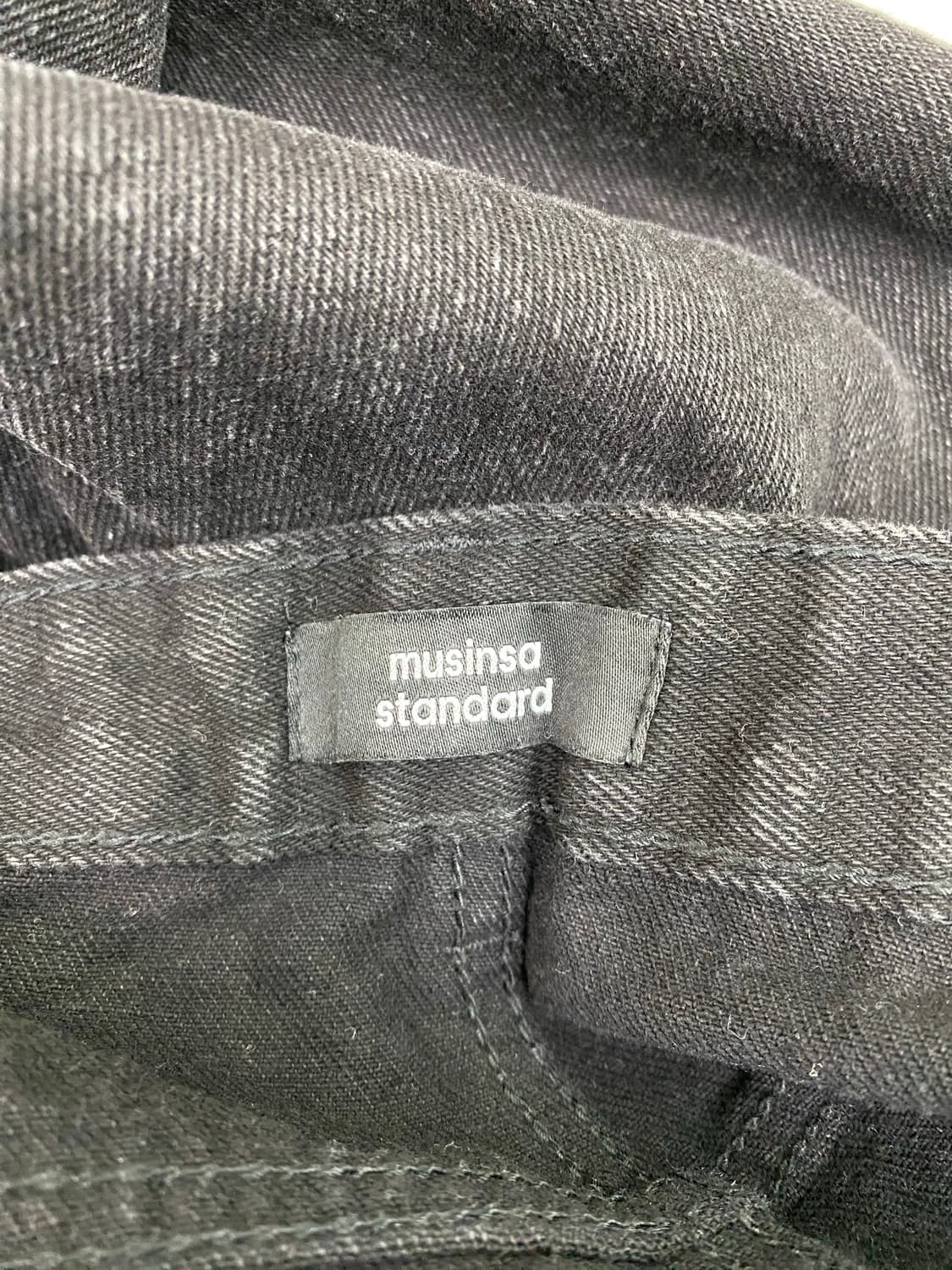 무신사 스탠다드 와이드 데님 블랙 (31) 상품이미지6