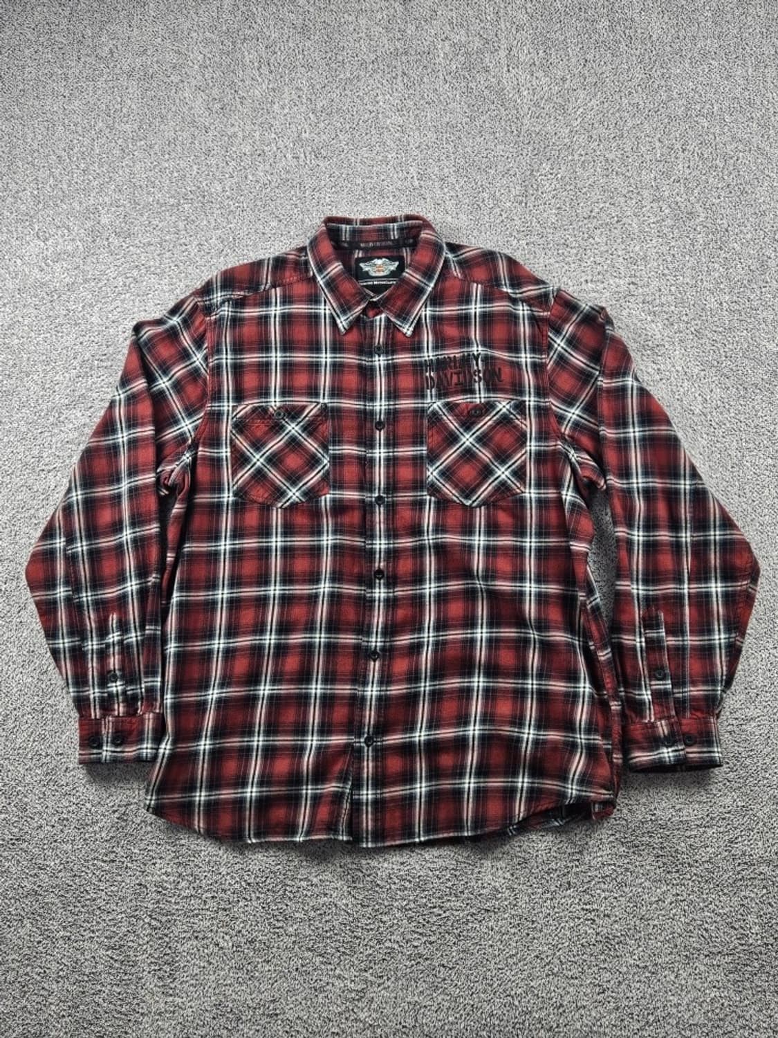 할리데이비슨 체크 패턴 플란넬 셔츠 ( 2XL ) / 10713 상품이미지2