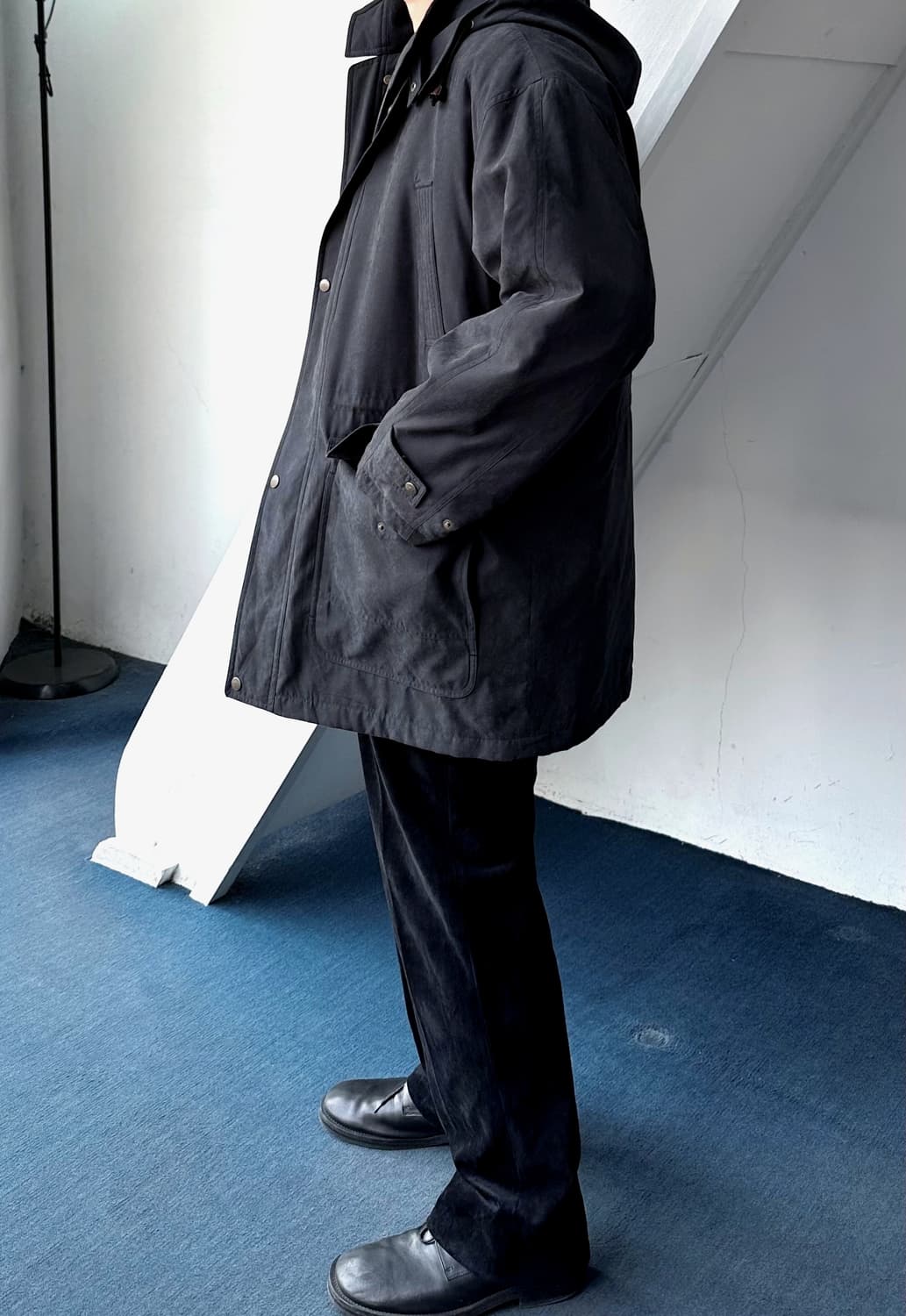 2way fake fur liner design mil over coat 상품이미지10