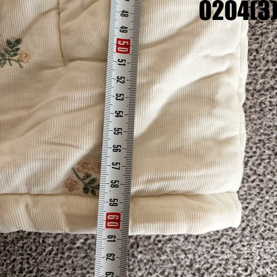 [실측확인] 빈티지 아이보리 플라워패턴 퀼팅 뽀글이 점퍼 0204(3) 상품이미지7