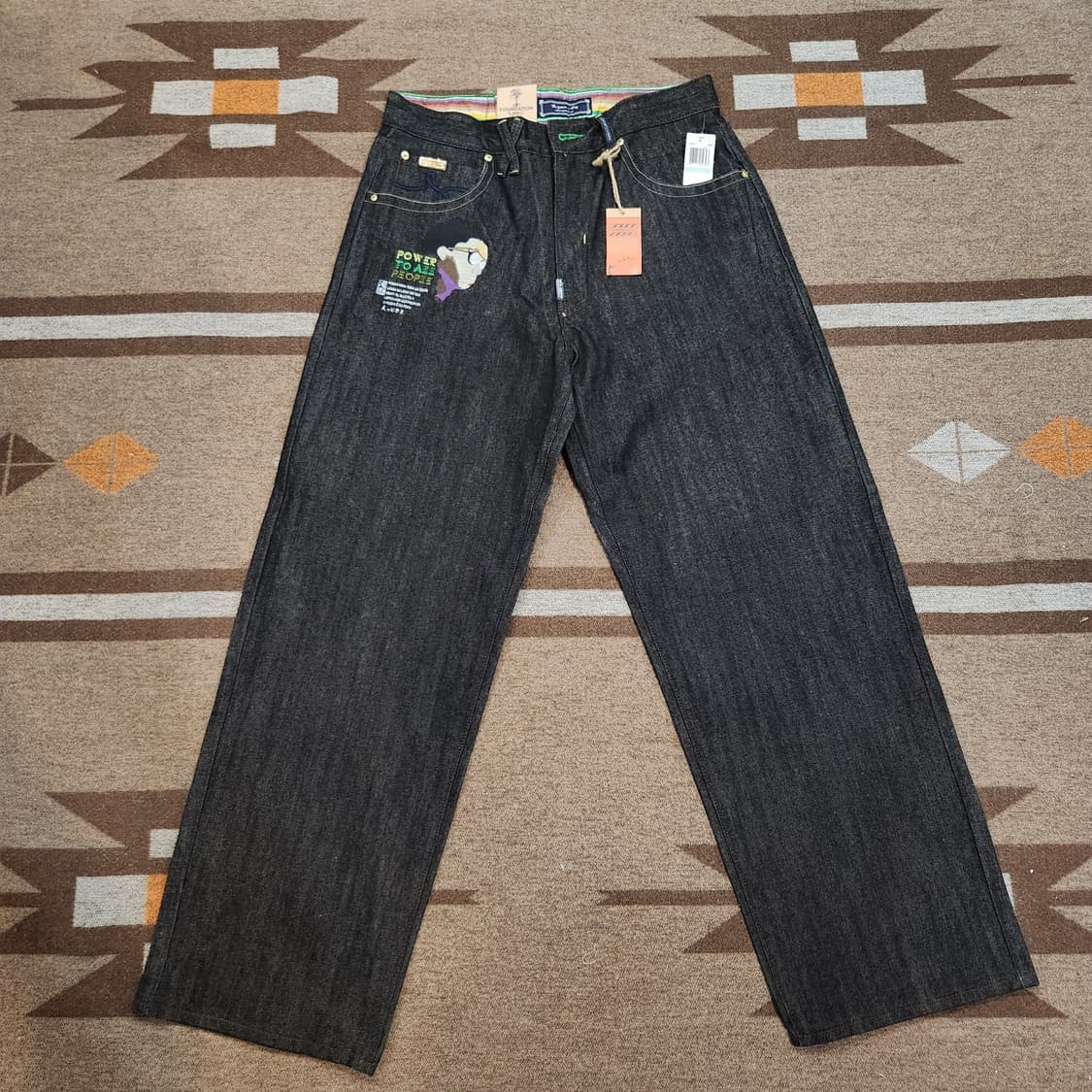 LRG 00s 와이드 데님 팬츠 34 흑청 USA 상품이미지2