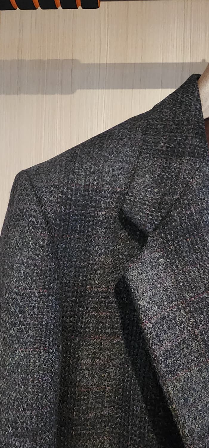 진그레이 모직 트위드자켓 L~슬림XL 상품이미지3