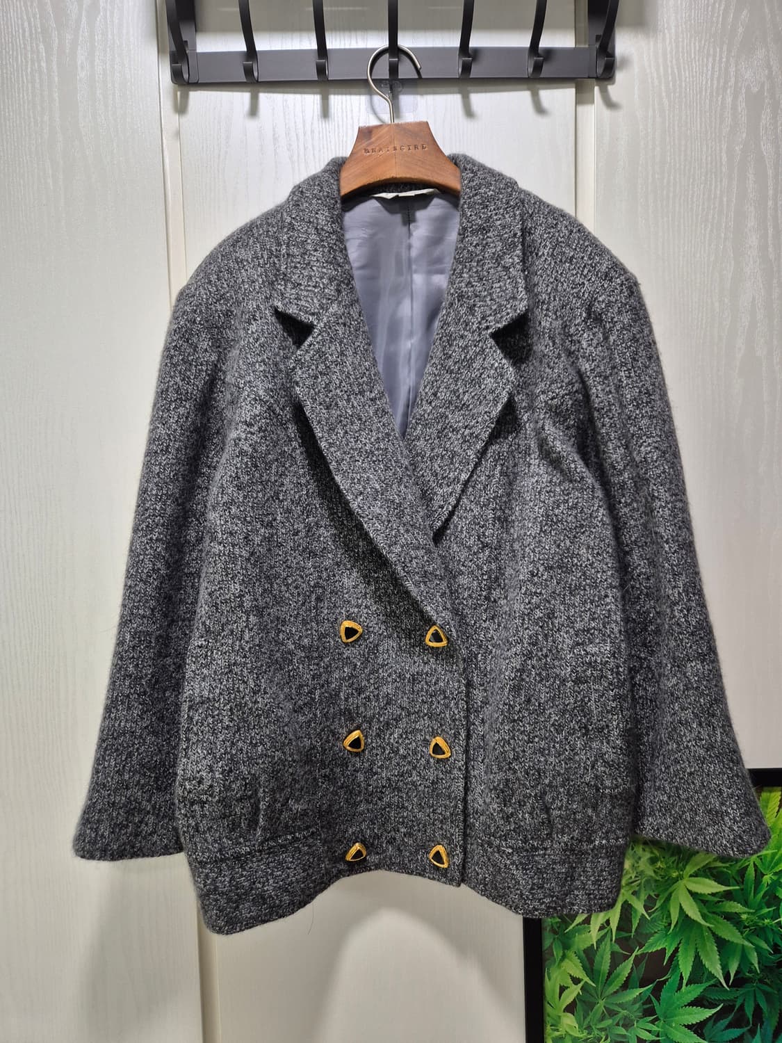 빈티지 헤어리 더블 블루종 자켓 상품이미지1