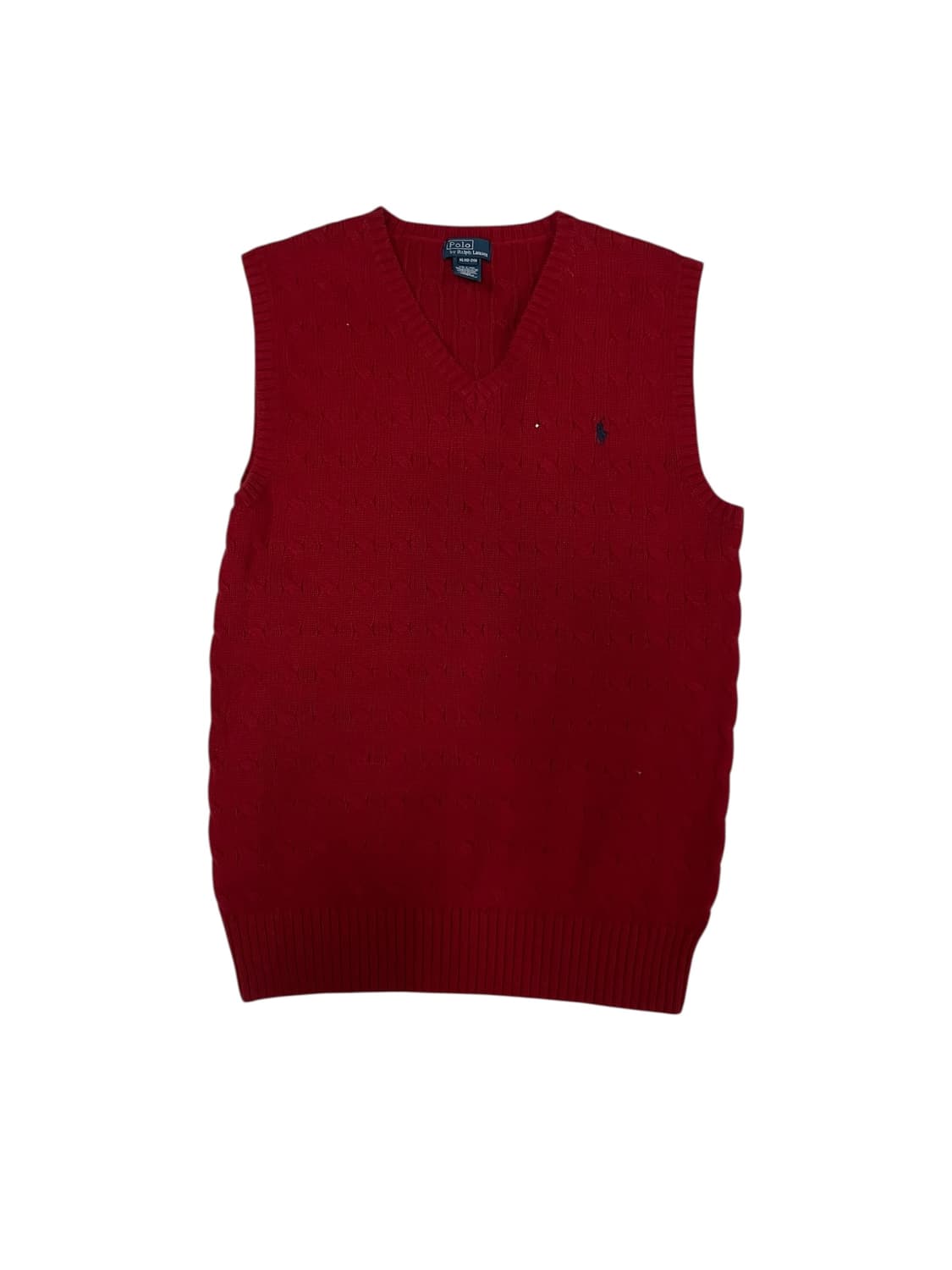 폴로 랄프로렌 케이블 니트 베스트 버건디 XL 상품이미지2