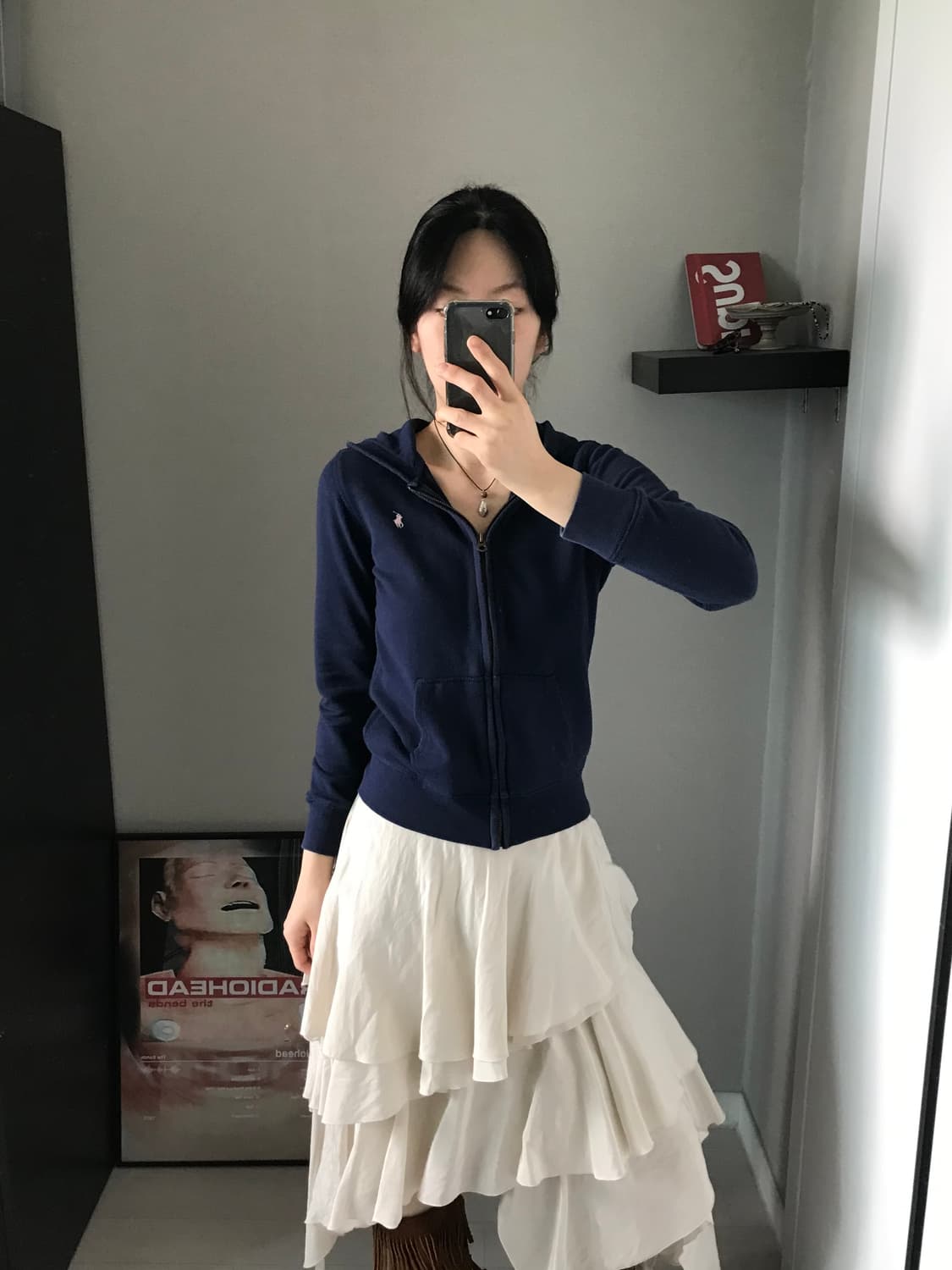 폴로 랄프로렌 포니로고 딱붙핏 네이비 후드집업 상품이미지1