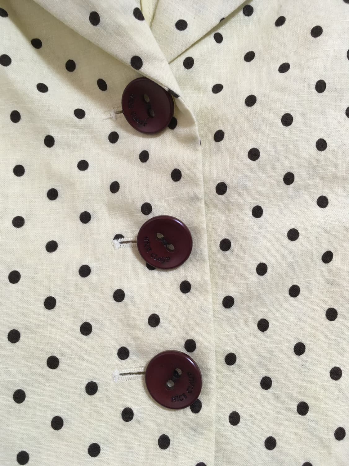 NICE CLAUP Yellow Polka Dot Cropped Jack 상품이미지4