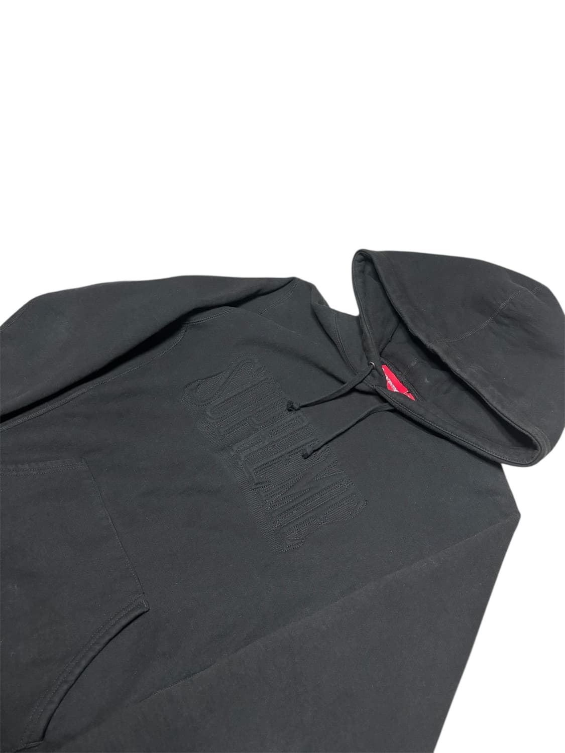 [정품] 슈프림 엠브로더리드 아웃라인 후드티 블랙 L 상품이미지3