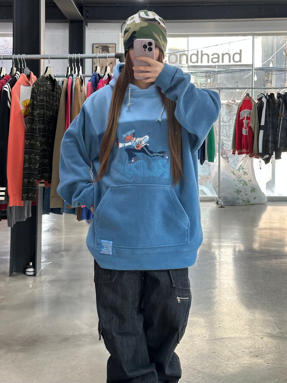 푸부 플래티넘 플리스후드티 소라 상품이미지2