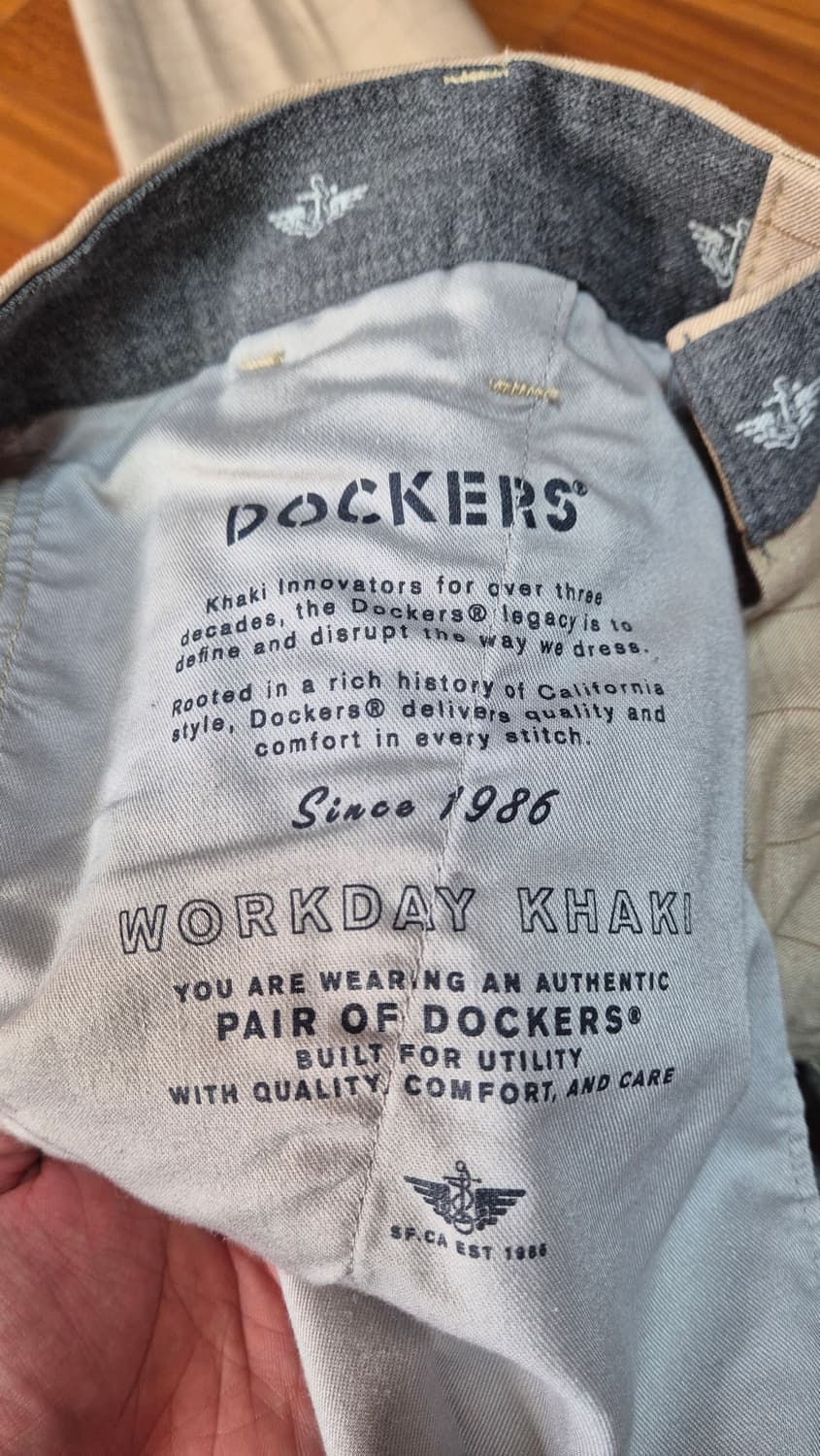 Dockers 체크 패턴 베이지 슬랙스 상품이미지6