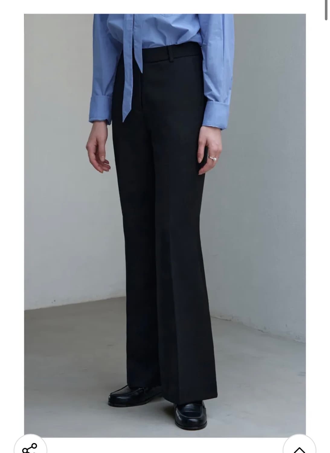 (새상품)(S) 드로우핏 우먼 컴피 울 슬림 부츠컷 슬랙스 BLACK 상품이미지6