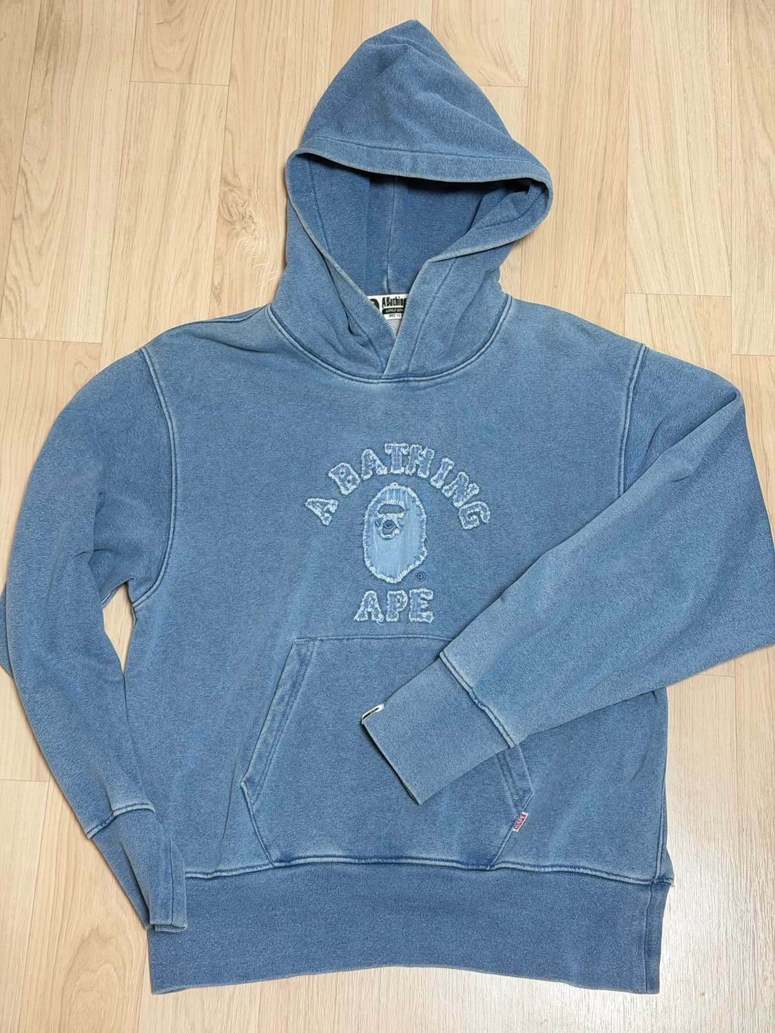 베이프 인디고 컬리지 후드티 s 상품이미지1