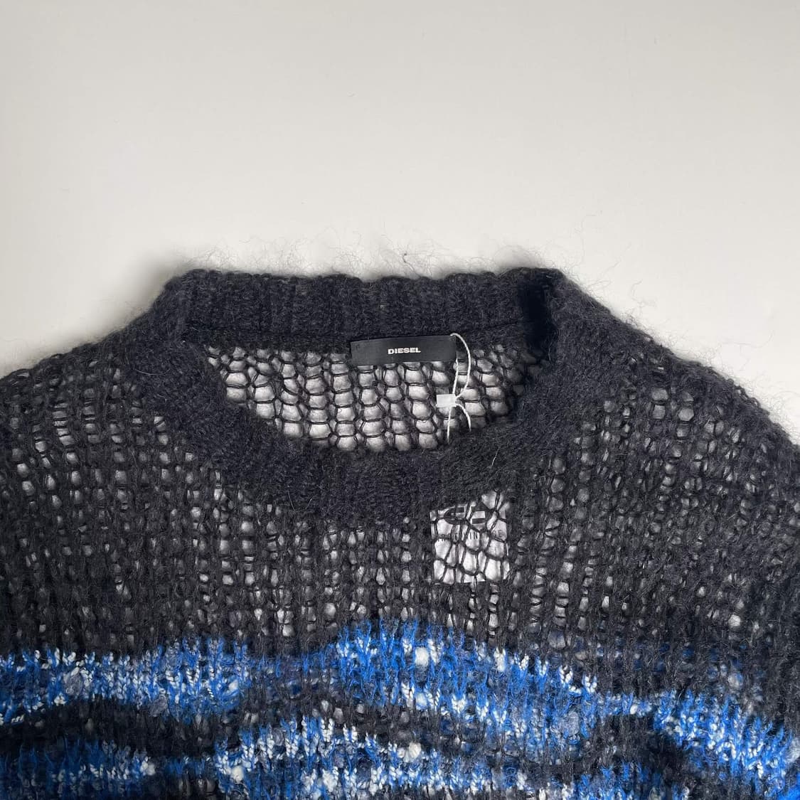Diesel 블루 모헤어 시스루 니트 상품이미지6