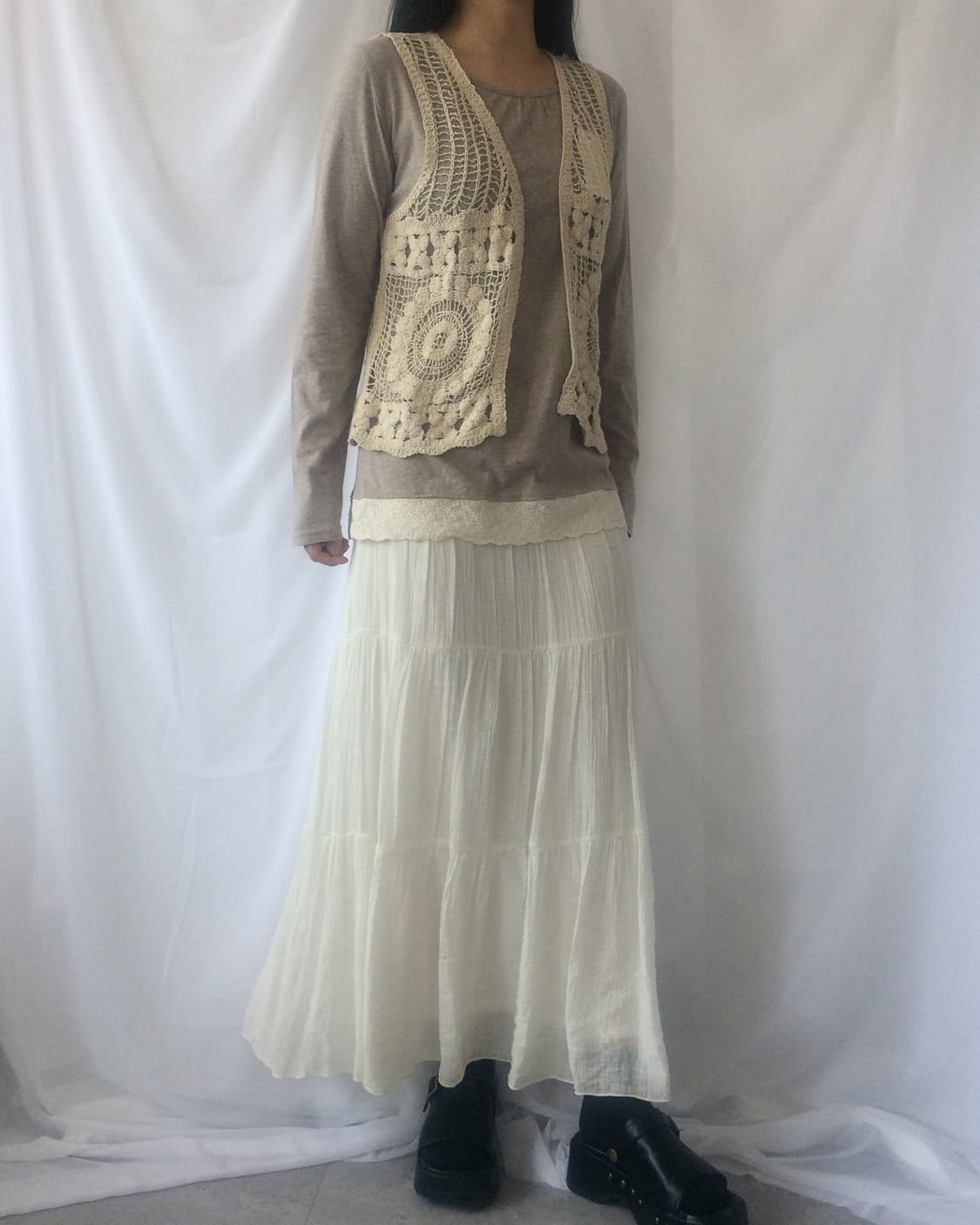 Crochet open vest 상품이미지6