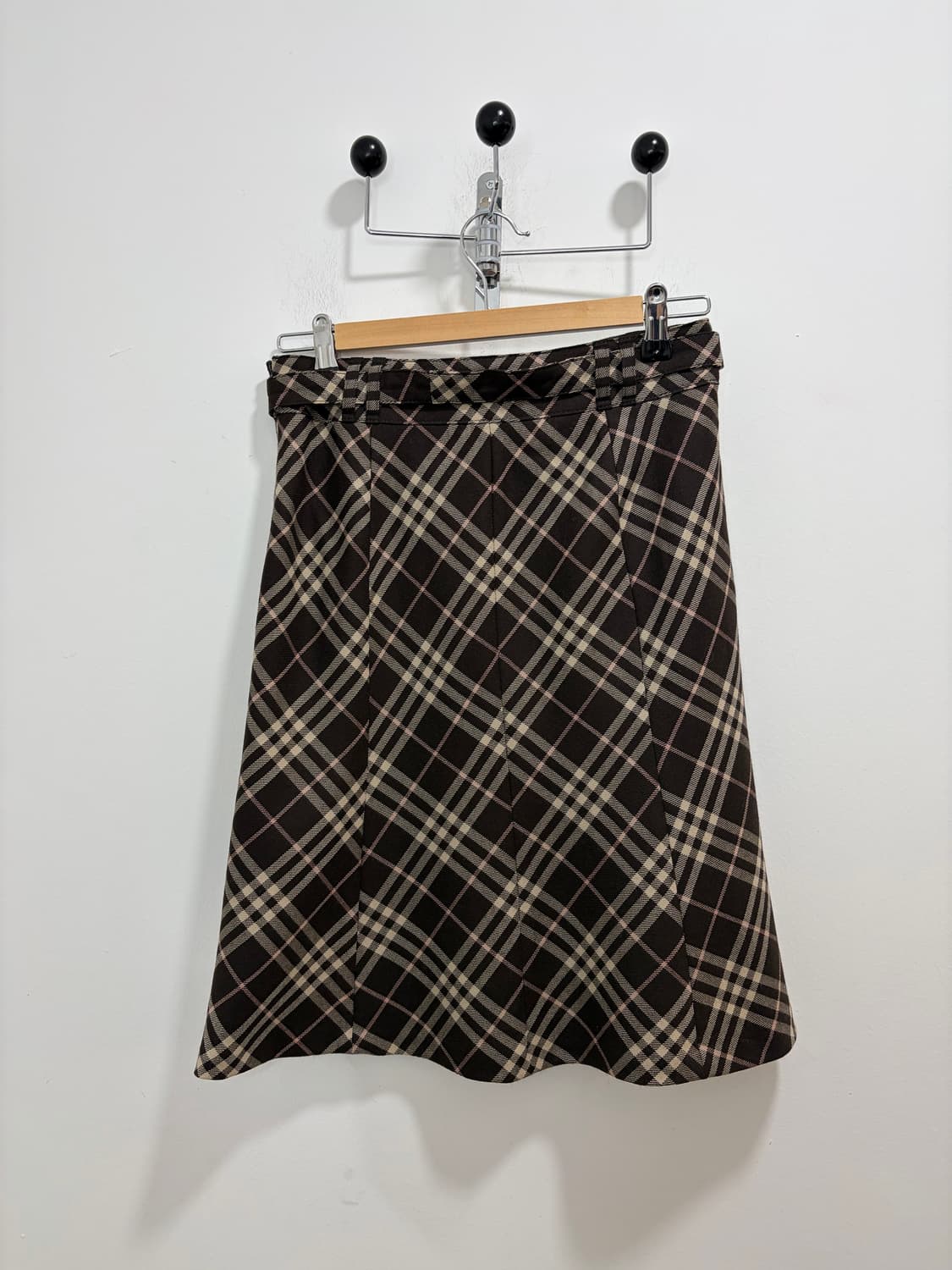 버버리 초코 브라운 미디 스커트 상품이미지6