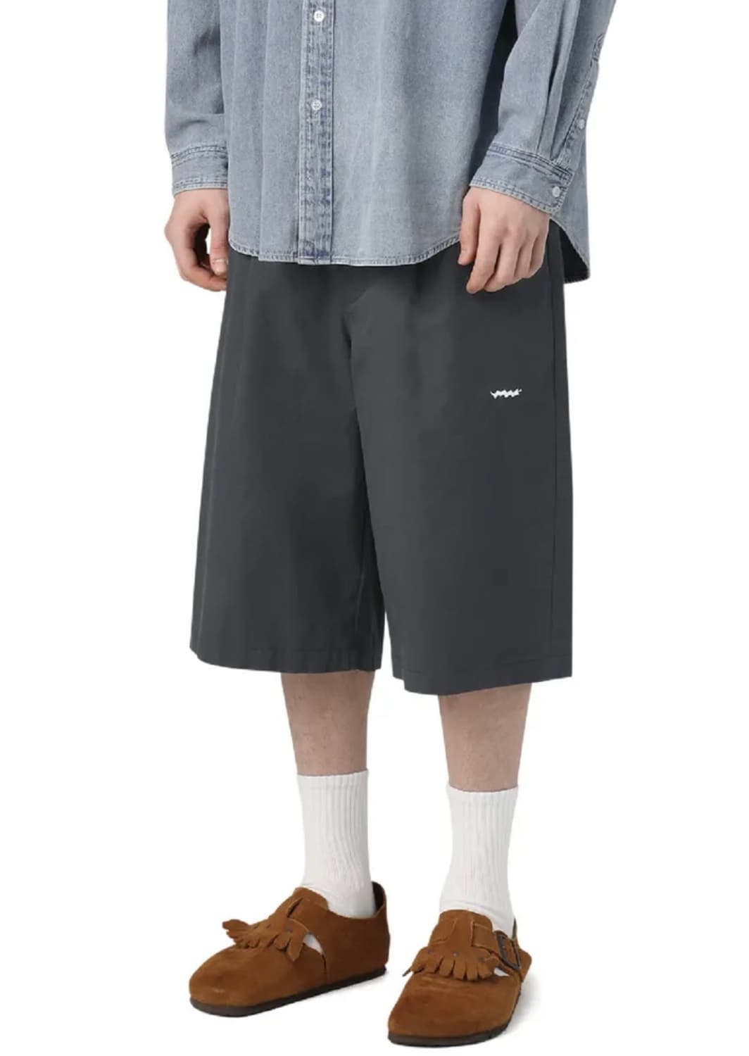 예스아이씨 SN-Wide Shorts Navy 와이드쇼츠 버뮤다 상품이미지1