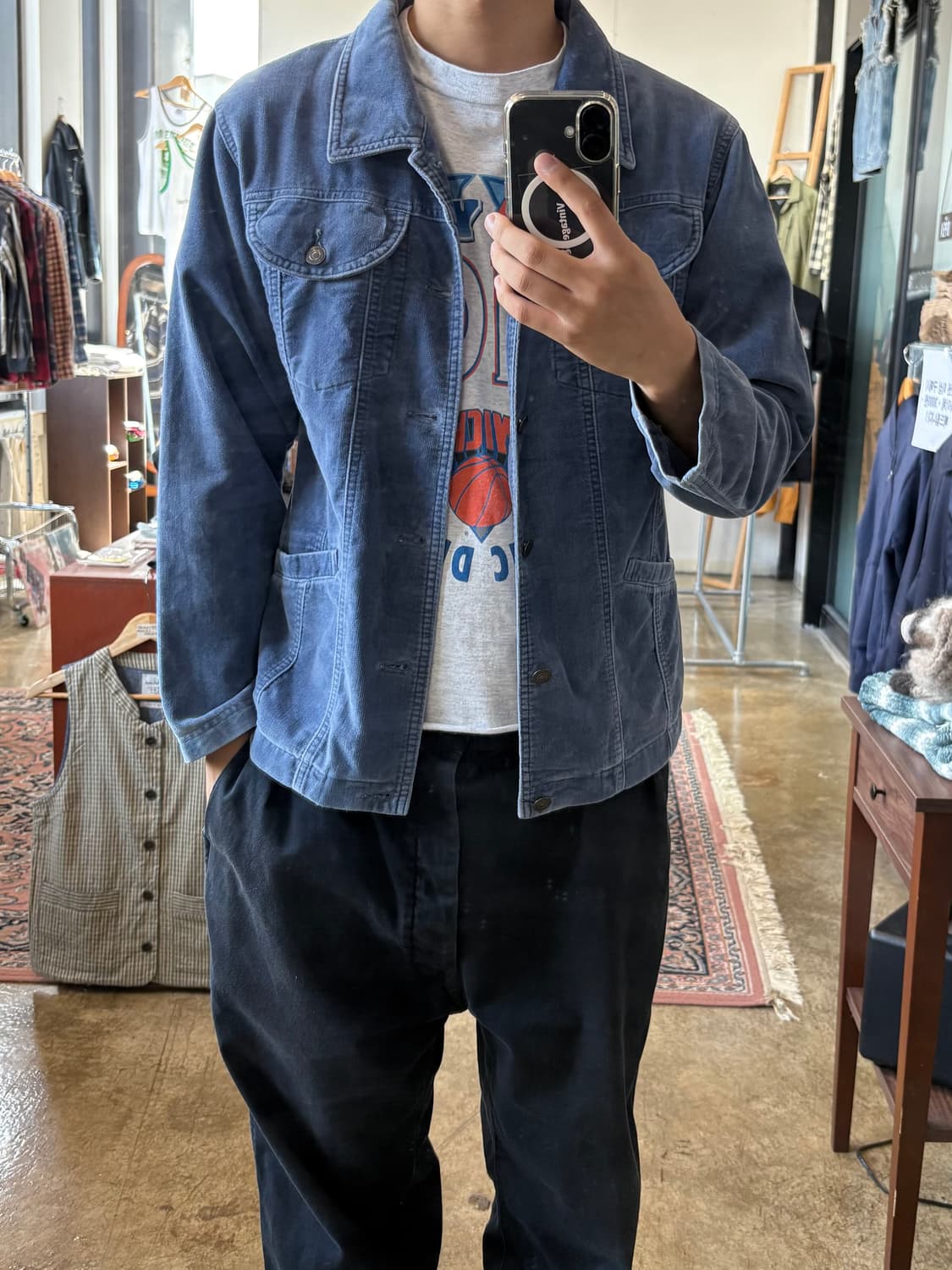 빈티지 스웨이드 프렌치 워크재킷 상품이미지3